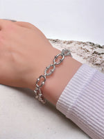 18K Gold/Silver Bamboo Link Bracelet