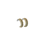 18K Gold Plated Croissant Open Hoop Studs