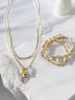 18K Gold Plated & Pearl Beaded Necklace