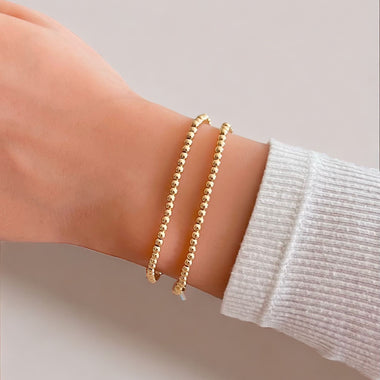 18K Gold Bead Bracelet