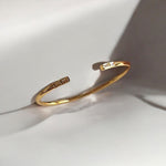 18K Gold Baguette Cuff Bracelet