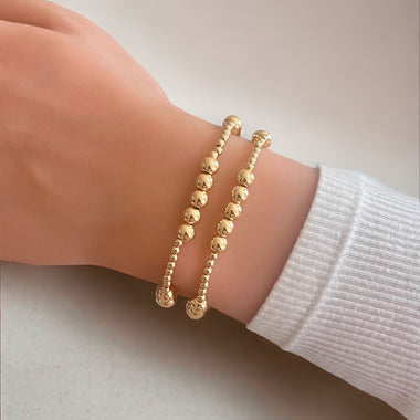 18K Gold Bead Bracelet