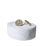 18K Gold Plated CZ  Checkered Small Cufflink Earrings