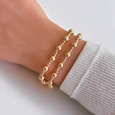 18K Gold Bead Bracelet