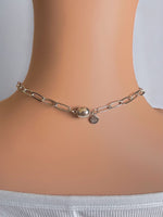 18K Gold/Silver 5MM Oval Link Chain Necklace