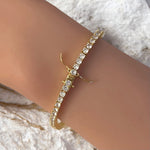 18K Gold 3MM 8 Inch Tennis Bracelet