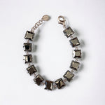 Jet Hematite Swarovski Element Crystal Tennis Bracelet