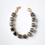 Jet Hematite Swarovski Element Crystal Tennis Bracelet