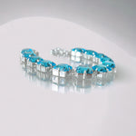 Aquamarine K9 Swarovski Crystal Tennis Bracelet