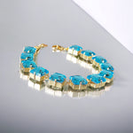 Aquamarine K9 Swarovski Crystal Tennis Bracelet