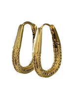 Teardrop Pave Hoop Earrings