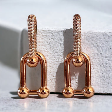 Pave Cubic Zirconia Hardwear Link Earrings