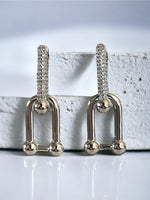 Pave Cubic Zirconia Hardwear Link Earrings