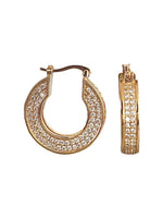 25MM Pave Cubic Zirconia Hoop Earrings