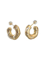 C Shaped Zircon Hoop Earrings