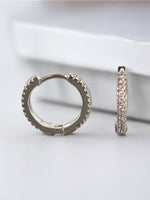 Cubic Zirconia Huggie Hoops