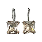 Champagne Swarovski Crystal Leverback Earrings