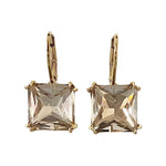 Champagne Swarovski Crystal Leverback Earrings