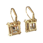 Champagne Swarovski Crystal Leverback Earrings