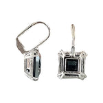 Jet Hematite Swarovski Element Crystal Leverback Earrings