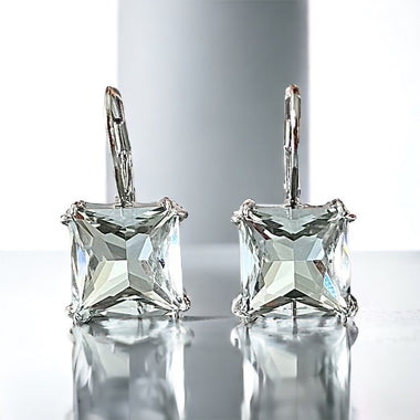 Swarovski Element Crystal Leverback Earrings