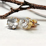 Cushion-Cut Swarovski Crystal Post Earrings