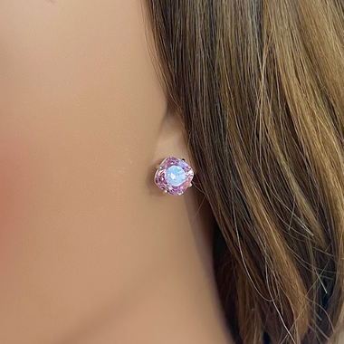 Light Rose Cushion-Cut K9 Swarovski Element Crystals