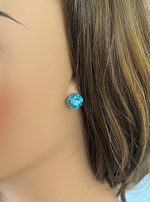 Aquamarine Cushion-Cut Swarovski Element Crystals