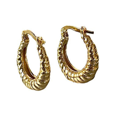 Croissant Design Hoop Earrings