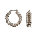 Spiral Chic: 27mm Round Hoop Earrings