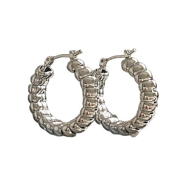 Spiral Chic: 27mm Round Hoop Earrings