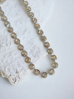 Champagne Swarovski Element Crystal Tennis Necklace