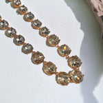 Champagne & Clear Crystal Swarovski Element Crystal Tennis Necklace