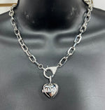 18KT Gold/Silver Plated MOM Heart Locket Necklace