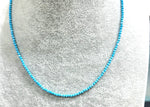 18K Gold Plated Plain  Enamel 2MM Crystal Beaded Necklace