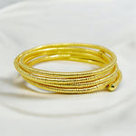 18K Gold/Silver Plated Solid Spiral Bracelet