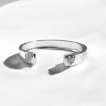 18K Gold/Silver Rhodium Plated Heart End Bracelet