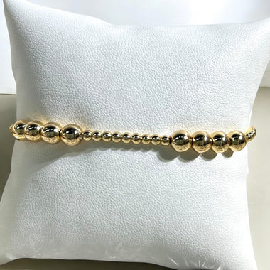 18K Gold Bead Bracelet