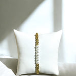 18K Gold Plated Diamond Cut With Pearl Bracelet