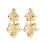 18K Gold Plated Maple Leaf Stud Earrings