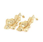 18K Gold Plated Maple Leaf Stud Earrings