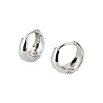 18K Gold/Silver Plated Slant Hoop Earrings
