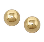 18K Gold Plated Round Big Stud Earrings