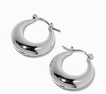 18K Gold/Silver Plated Round Tube Hoop Earrings