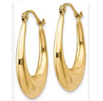 18K Gold Plated Chunky Graduated Hoop Earrings