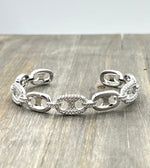 Pave CZ G Link Bracelet