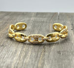 Pave CZ G Link Bracelet