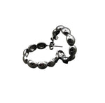 Round Disk Hoop Earring