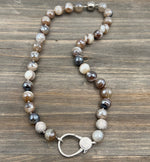 Natural 12mm Madagascar Agate Necklace