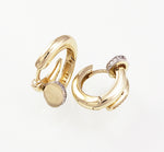 18K Gold Plated CZ Nail Hoop Earrings